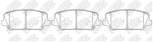 Колодки тормозные HYUNDAI i40 KIA Optima,Ceed (12-) передние (4шт.) NIBK PN0739 NIBK