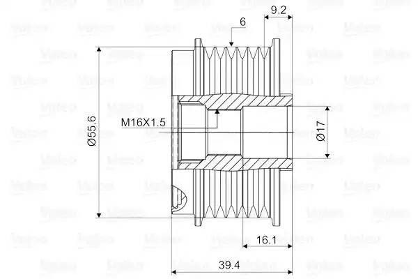 Шкив 588013 VALEO PHC