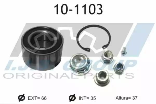 к-кт подшипника ступицы! передней\ VW Golf <87/Polo 94-01 101103 IJS GROUP