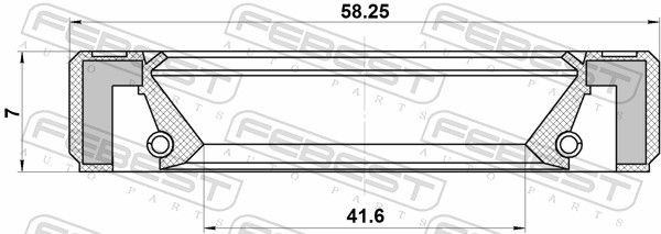 САЛЬНИК ПРИВОДА 41.6X58.25X7 подходит для HONDA CR-V RE3/RE4 2007-2012 95GBY-435 95GBY-43580707R FEBEST
