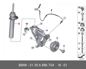АМОРТИЗАЦИОННАЯ СТОЙКА 31306886754 31 30 6 886 754 BMW