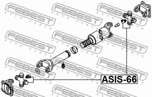 крестовина карданного вала! 33x93мм\ Isuzu ASIS-66 FEBEST