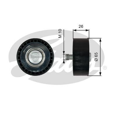 ролик обводной!\ Chevrolet Lacetti/Nubira 2.0D 06>, Opel Antara 2.0CDi 06> T36760 GATES