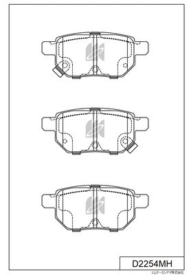 Колодки тормозные дисковые задние TOYOTA AURIS (E15) 06-12 D2254MH D2254MH MK KASHIYAMA