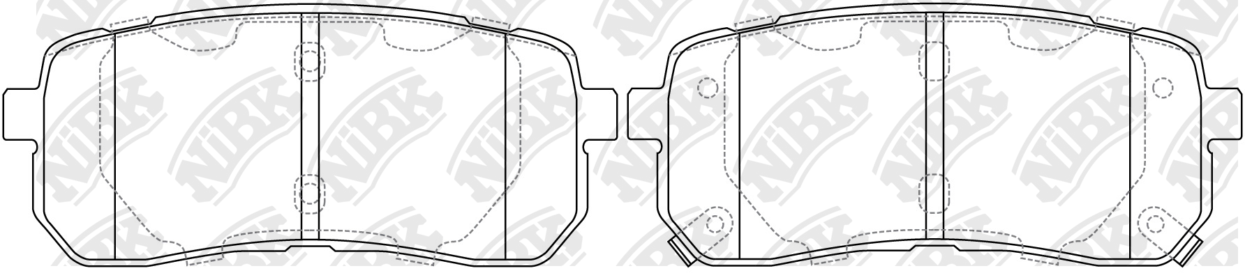 Колодки тормозные KIA Sorento (15-) задние (4шт.) NIBK PN0457 NIBK