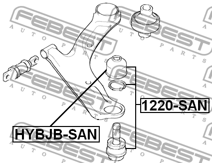 Опора шаровая 1220-SAN 1220-SAN FEBEST