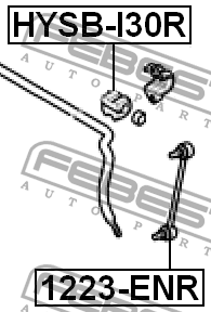 Втулка стабилизатора HYUNDAI Elantra (07-),i30 KIA Ceed заднего FEBEST HYSB-I30R FEBEST