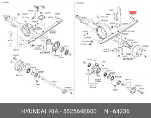 Втулка HYUNDAI HD35 (17-) KIA Bongo 3 (06-) рессоры передней OE 55256-4E600 HYUNDAI KIA