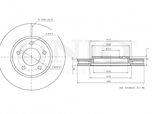 Диск тормозной передний BRD-20126 UNIO