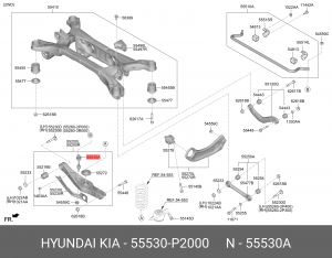 Стойка стабилизатора HYUNDAI Santa Fe (21-) KIA Sorento (21-) заднего OE 55530P2000 HYUNDAI KIA
