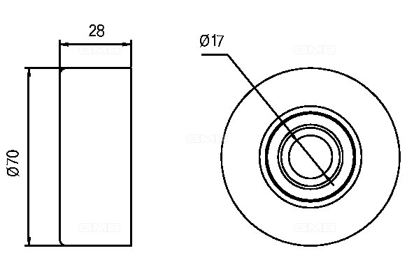 Натяжитель приводного ремня GTA-0060 GTA0060 GMB