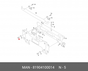 12-гранный болт M12X1,5X36ASP-10.9-SW24- 81904100014 MAN