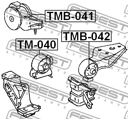 Сайлентблок правой подушки двигателя mt TMB-041 FEBEST