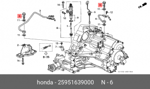 25951-639-000 БОЛТ МЕТАЛЛИЧЕСКИЙ 25951639000 HONDA