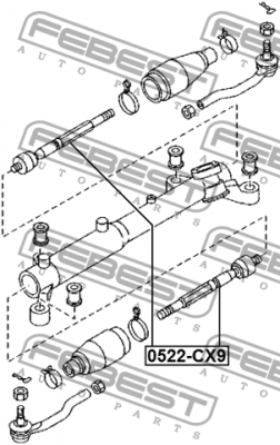 Тяга рулевая 0522-CX9 FEBEST