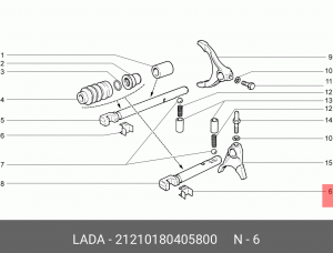 Пружина ВАЗ-2121 рычага блокировки КР АвтоВАЗ 21210-1804058-00 LADA VAZ