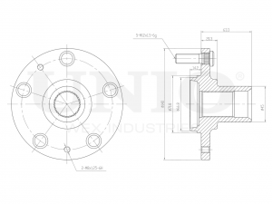 Ступица передняя (без ABS) HUB-20199 UNIO