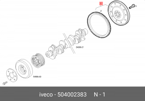 маховик!\Iveco Cursor 504002383 IVECO
