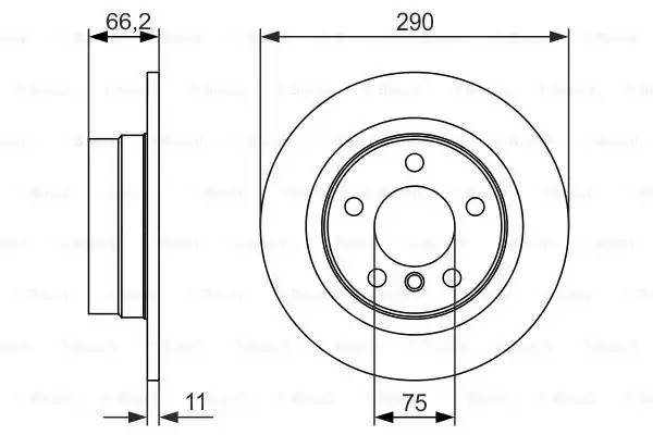 BMW 1-СЕРИЯ F20/F21 (2011>) 290*11 0 986 479 043 BOSCH
