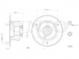 Опора амортизатора передняя RMP-13021 UNIO