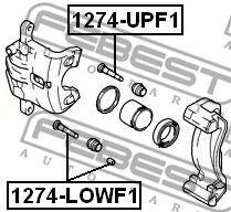 Втулка направляющая передн суппорта HYUNDAI SANTA FE (BB) 2000-2006 1274-LOWF1 1274-LOWF1 FEBEST