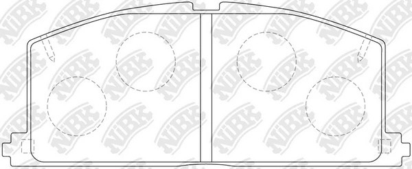 Колодки тормозные TOYOTA Camry,Carina,Corolla (83-92) передние (4шт.) NIBK PN1077 NIBK