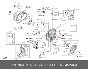 кольцо уплотнительное КПП!\ Hyundai 452453B411 HYUNDAI