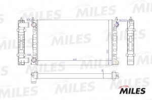 Радиатор (механическая сборка) VW PASSAT 1.6/1.8 88-98) (NISSENS 651741) ACRM021 ACRM021 MILES