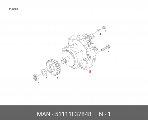 Топлив. насос высок. давления 51111037848 MAN