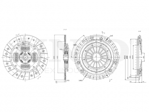 Комплект сцепления без подшипника CLT-20007 UNIO