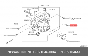 ПРОБКА КПП (26ММ) 32104-6J00A NISSAN