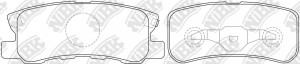 Колодки задние (MITSUBISHI ASX, OUTLANDER II, PAJERO III-IV) PN3450 PN3450 NIBK