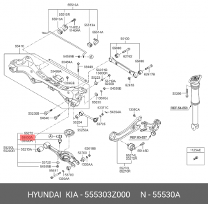 Стойка стабилизатора HYUNDAI i40 (11-) заднего левая OE 555303Z000 HYUNDAI KIA