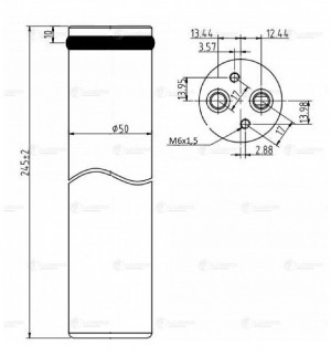Ресивер-осушитель конд. для а м Renault Logan (04-) (LCR 0960) LCR 0960 LUZAR