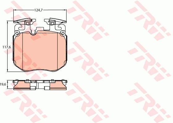 Колодки тормозные BMW X5 (G05) передние (4шт.) TRW GDB2147 TRW