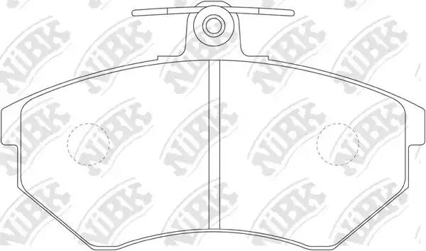 Колодки тормозные VW Passat B5 AUDI A4 передние (4шт.) NIBK PN0018 NIBK