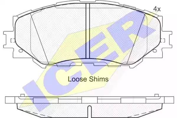 181760 колодки дисковые передние!\ Toyota RAV4 2.4 06> 181760 ICER