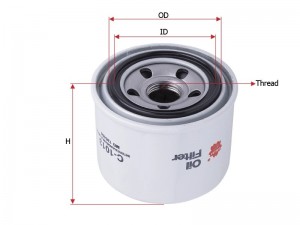 Фильтр масляный  MITSUBISHI SPACE WAGON 2,4 1998 - 2004  MITSUBISHI GALANT 2,5 2 C1013 SAKURA