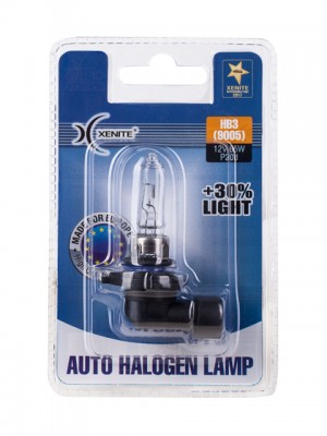 Лампа 12V HB3(9005) 65W P20d +30% 3200К блистер (1шт.) XENITE 1007084 XENITE