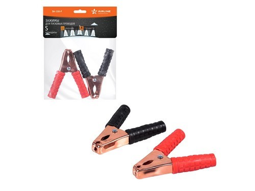 Зажим клеммы АКБ 100мм (крокодильчики) 150А (к/т из 2-х штук) /AIRLINE/ SA-150-P AIRLINE