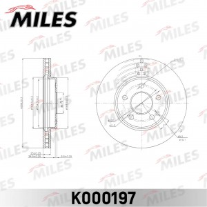 Диск тормозной передний D288мм. MERCEDES A-CLASS W169/B-CLASS W245 04- (TRW DF44 K000197 MILES