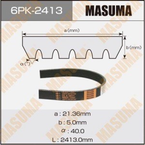 ремень поликлиновой!6PK2413\ Kia Sorento/Sportage 6PK-2413 MASUMA
