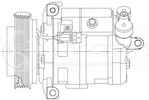 Компрессор кондиц. для а/м Chevrolet Cruze (09-)/Aveo T300 (11-) 1.6i/1.8i LCAC0 LCAC0550 LUZAR