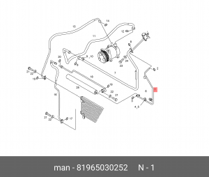 Круглое уплотнение 10,6X2-HNBR-75-GN MAN 81965030252 MAN