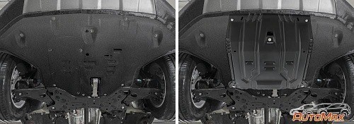 ЗК и КПП! сталь 1.5мм, с крепежом\ Hyundai Santa Fe IV 18-21 AM.2375.1 AUTO MAX