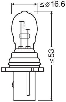 Лампа 12V P13W PG18.5d-1 OSRAM 828 OSRAM