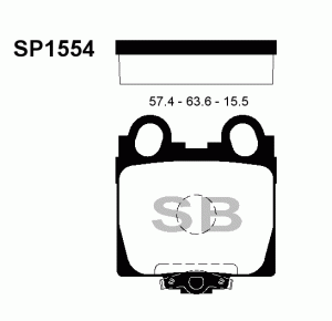 Колодки тормозные LEXUS GS (97-) (3.0/4.3),IS (99-) (2.0/3.0) задние (4шт.) SANG SP1554 SANGSIN