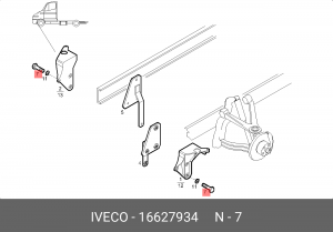 болт карданный! М10х45 \ IVECO 16627934 IVECO