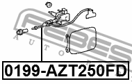 Ремкомплект открывания лючка бензобака TOYOTA AVENSIS 2003-2008 0199-AZT250FD 0199-AZT250FD FEBEST