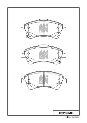 Колодки тормозные дисковые (с антискрипной пластиной)  CHRYSLER GRAND VOYAGER V  D2289MH MK KASHIYAMA